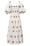A-View - Kjole - Cheri Fruit Dress - White With Cherry