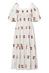 A-View - Kjole - Cheri Fruit Dress - White With Cherry