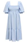 A-View - Kjole - Cheri Stripe Dress - Blue/White