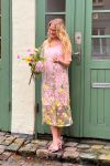 A-View - Kjole - Fuschia Midi Dress - Sand/yellow