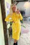 A-View - Kjole - Kira Swirly Dress - Yellow