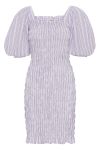 A-View - Kjole - Rikka Dress - Purple/White