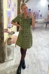 A-View - Kjole - Sally Dress - Checkered Brown