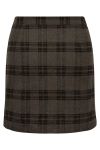 A-View - Nederdel - Annali Check Skirt - Brown/Sand