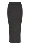 A-View - Nederdel - Felicity Rib Lurex Skirt - Black/Silver