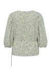 A-View - Bluse - Rebekka Print Blouse - Pale mint/Off white