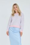 A-View - Strik - Sassi Knit Pullover - Rose/blue