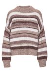 A-View - Strik - Patrisia Knit Pullover - Brown/White