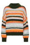 A-View - Strik - Patrisia Knit Pullover - Orange/Green