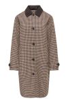 JDY - Jakke - Valerie Check Coat Long - Iced Coffee Black And Chocolate Torte (Levering midt september)