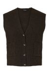 Pieces - Vest - Silly SL V-Neck Knit Vest - Delicioso