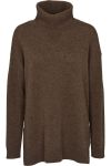 Basic Apparel - Strik - Line T-Neck - Brown Melange