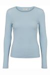 Basic Apparel - Bluse - Ludmilla LS Tee - Cashmere Blue