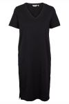 Basic Apparel - Kjole - Rebekka Tee Dress V-Neck - Black