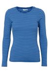 Basic Apparel - Bluse - Ludmilla LS Tee - Limoges/Azure Blue