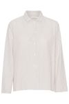 Basic Apparel - Nattøj - Juna PJ Shirt - Feather Grey/Whisper White