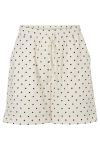 Basic Apparel - Shorts - Vicki Shorts Dot - Whisper White/Black