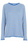 Basic Apparel - Strik - Soya Mini Stripe - Azure Blue/Natural Melange