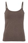 Basic Apparel - Top - Anni Strap Top - Brown Mel