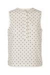 Basic Apparel - Top - Vicki Top Dot - Off White/Black