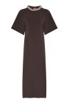 Bruuns Bazaar - Kjole - AlnusBBNathala Trim Dress - Chestnut (Levering midt juni)