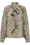 JDY - Skjorte - Beatrice Life L/S Bow Shirt - Birch Brown Leo