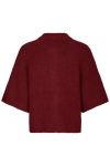 Neo Noir - Cardigan - Benuta Fluffy Knit Cardigan - Dark Red