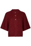 Neo Noir - Cardigan - Benuta Fluffy Knit Cardigan - Dark Red