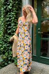 Modström - Kjole - DustinMD Print Strap Dress - Sunset Bouquet
