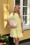 Pieces - Kjole - Clara Ss Short Dress - Pale Banana