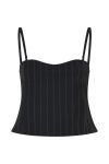 Bruuns Bazaar - Top - Women HydrangeaBBKorsas Top - Black Pinstripe 