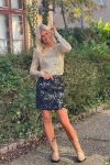 Bruuns Bazaar - Nederdel - Cape Susan Skirt - Black/Gold