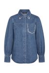 Bruuns Bazaar - Skjorte - Women CanaBBBess Shirt - Dark Blue Denim