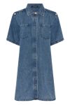 Bruuns Bazaar - Kjole - Women PlatyBBZigata Dress - Blue Denim
