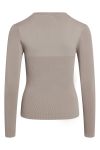 Bruuns Bazaar - Bluse - Celosia Kastanje Knit - Light Grey