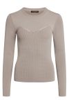 Bruuns Bazaar - Bluse - Celosia Kastanje Knit - Light Grey