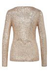 Bruuns Bazaar - Bluse - Jewel LS O-Neck Blouse - Gold