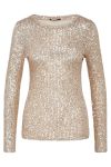 Bruuns Bazaar - Bluse - Jewel LS O-Neck Blouse - Gold
