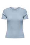 JDY - T-Shirt - Lucky S/S O Neck Top - Cashmere Blue