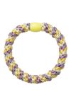 By stær - Hårelastik - Braided Hairties - Multi Lilla/Gul Glitter