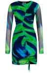 BZR - Kjole - Mela Draw Dress - Green Flash