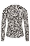 BZR - Bluse - Regina Crew Neck Blouse - Zebra Print