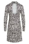 BZR - Kjole - Regina Molisa Dress - Zebra Print