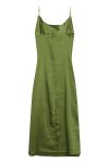 BZR - Kjole - Satina Slippy Dress - Olive Tree