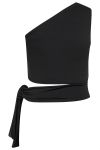 BZR - Top - Imma Oneshoulder Top - Black