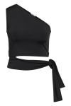 BZR - Top - Imma Oneshoulder Top - Black