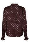 Neo Noir - Bluse - Camisa Dot Blouse - Burgundy