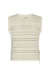 Neo Noir - Top - Catana Crochet Knit Top - Creme