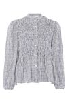 Continue - Skjorte - Chloe Smock Check - Blue Check
