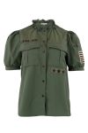 Continue - Skjorte - Milli Patch Blouse SS - Army